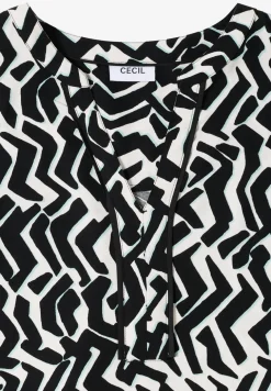 Print-Bluse mit Tape