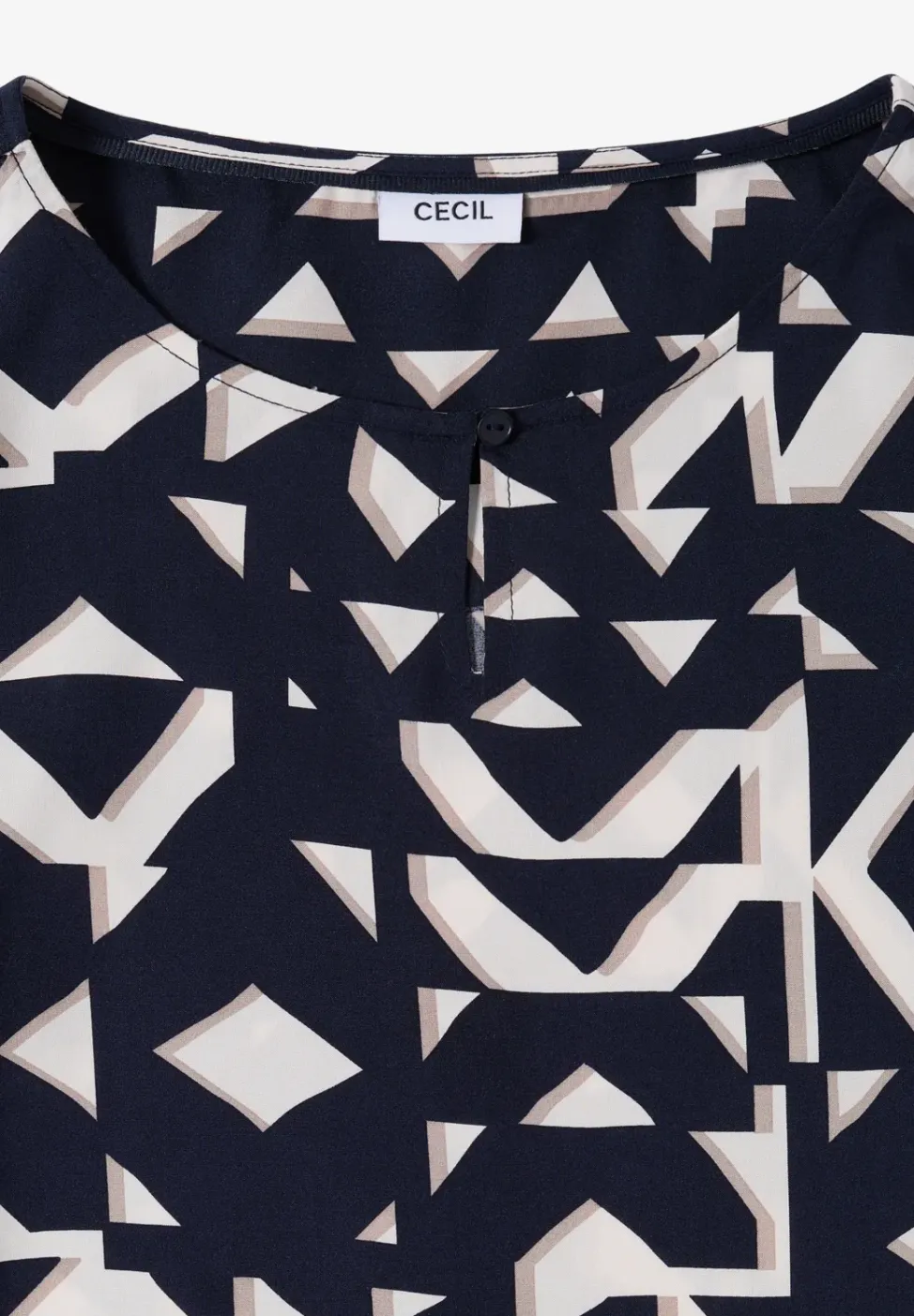 Print-Bluse mit Tapebündchen