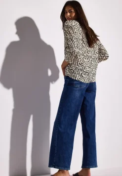 Print-Bluse mit Tapedetails