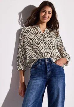 Print-Bluse mit Tapedetails