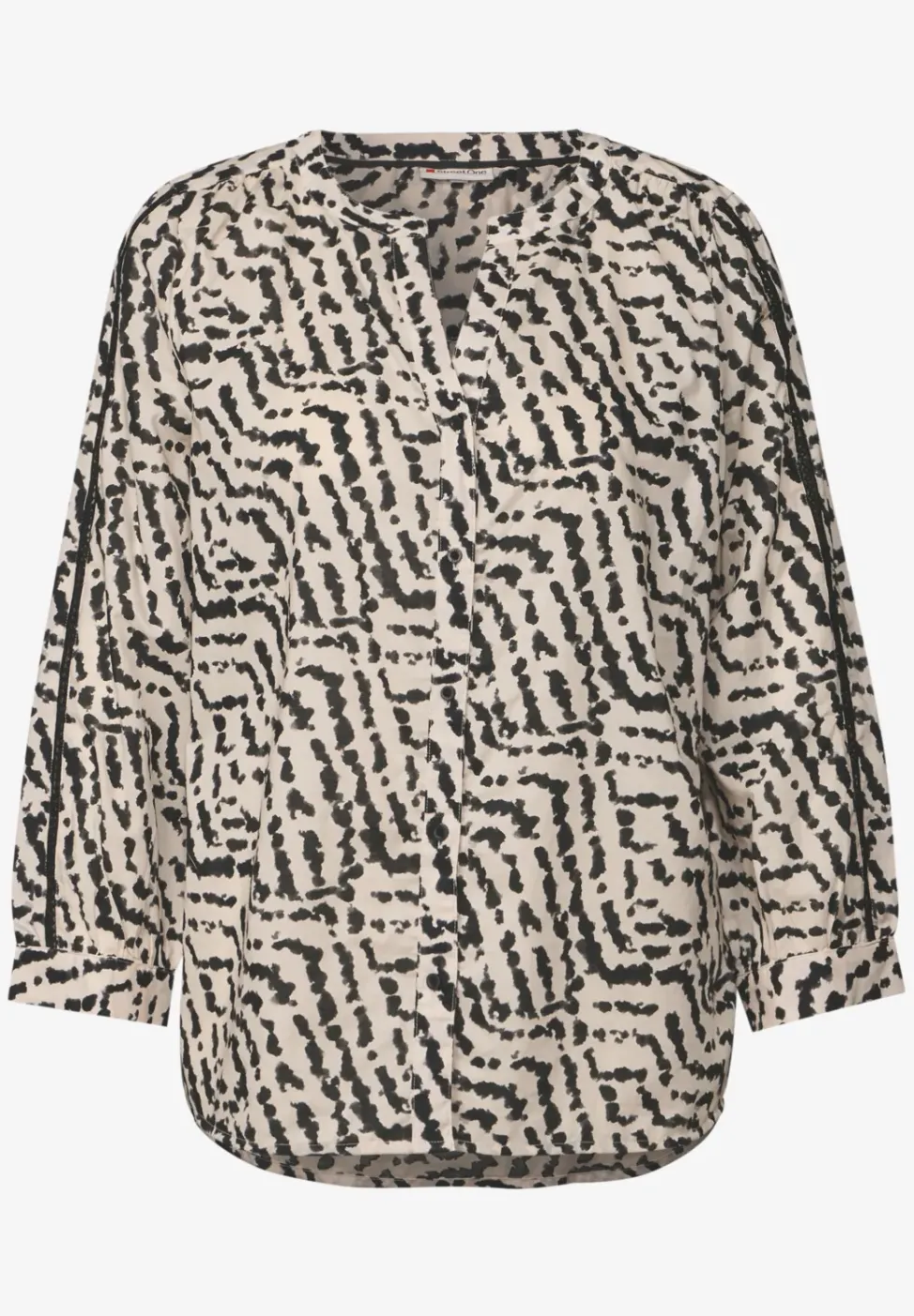 Print-Bluse mit Tapedetails