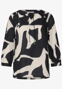 Print-Bluse mit Tape-Details