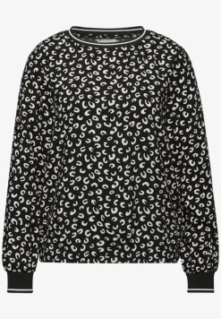 Print Bluse mit Tape Details