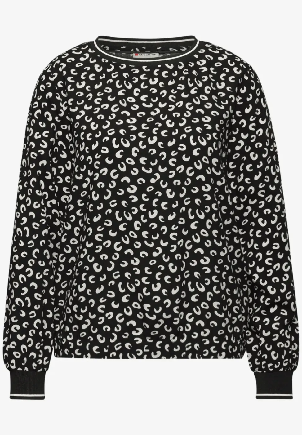 Print Bluse mit Tape Details