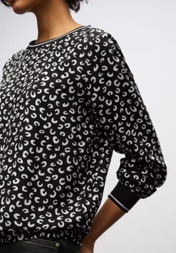 Print Bluse mit Tape Details