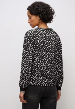 Print Bluse mit Tape Details