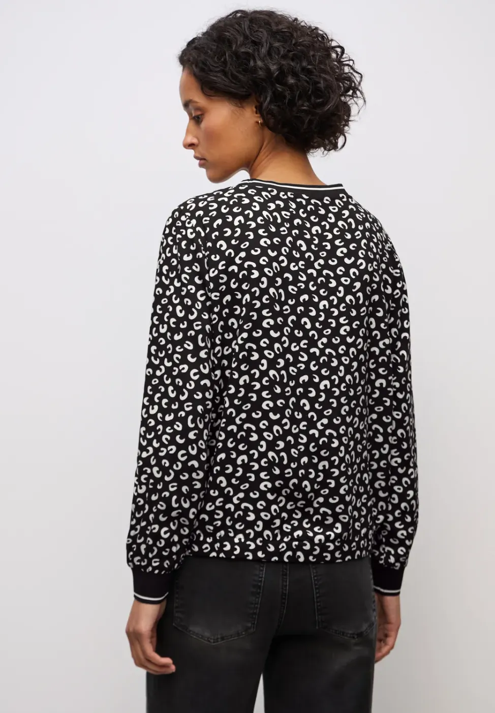 Print Bluse mit Tape Details