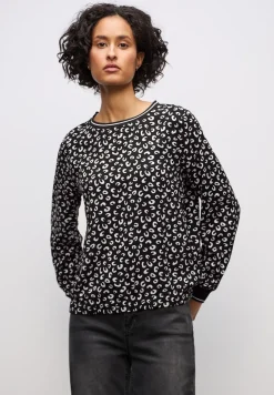 Print Bluse mit Tape Details