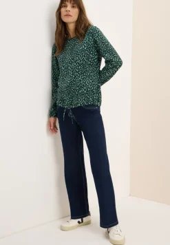 Print-Bluse mit Tunnelzug