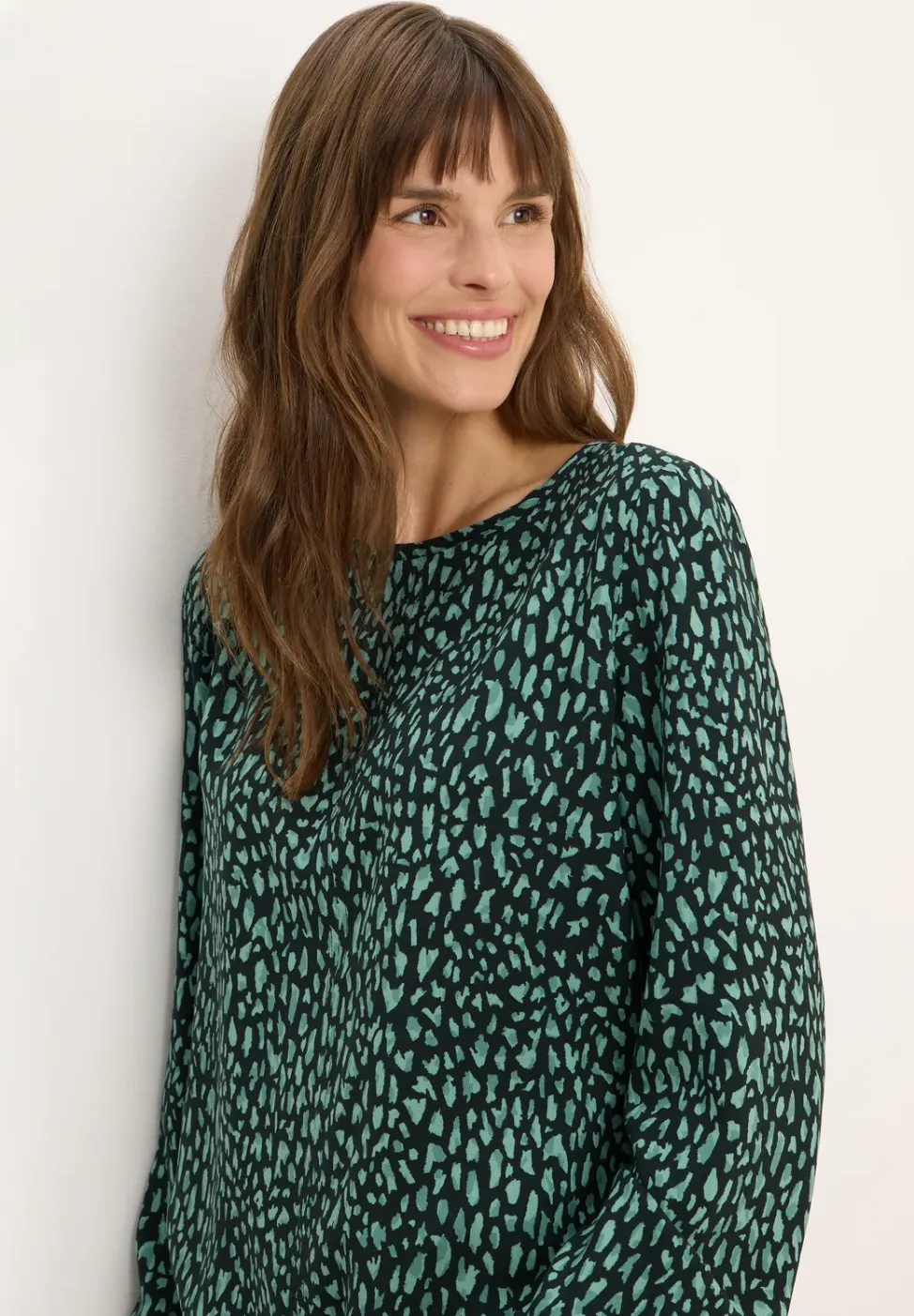 Print-Bluse mit Tunnelzug