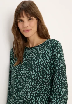 Print-Bluse mit Tunnelzug