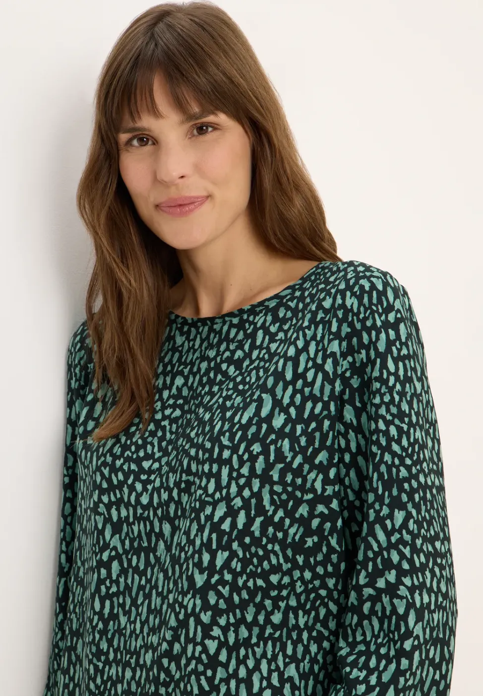 Print-Bluse mit Tunnelzug