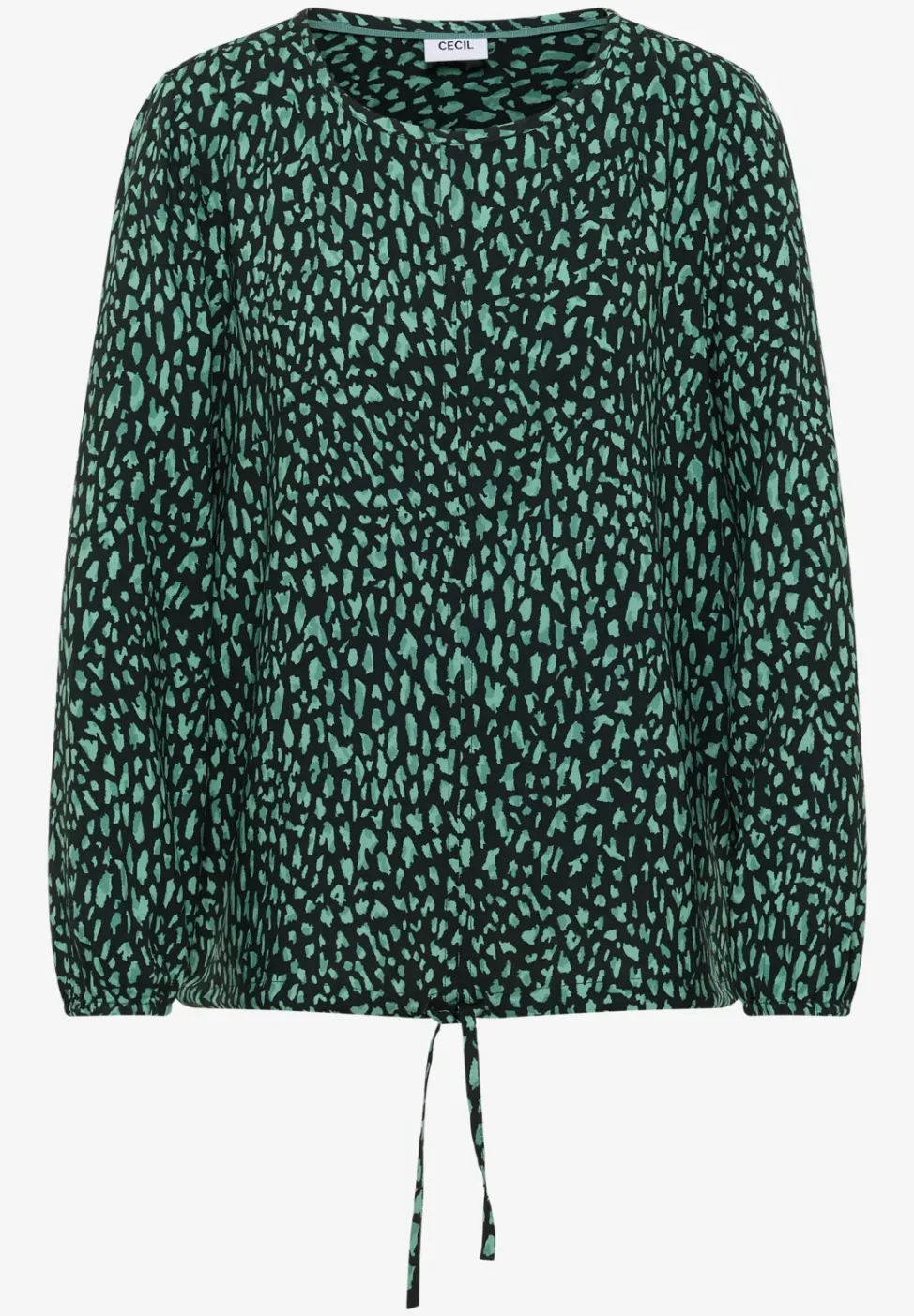 Print-Bluse mit Tunnelzug