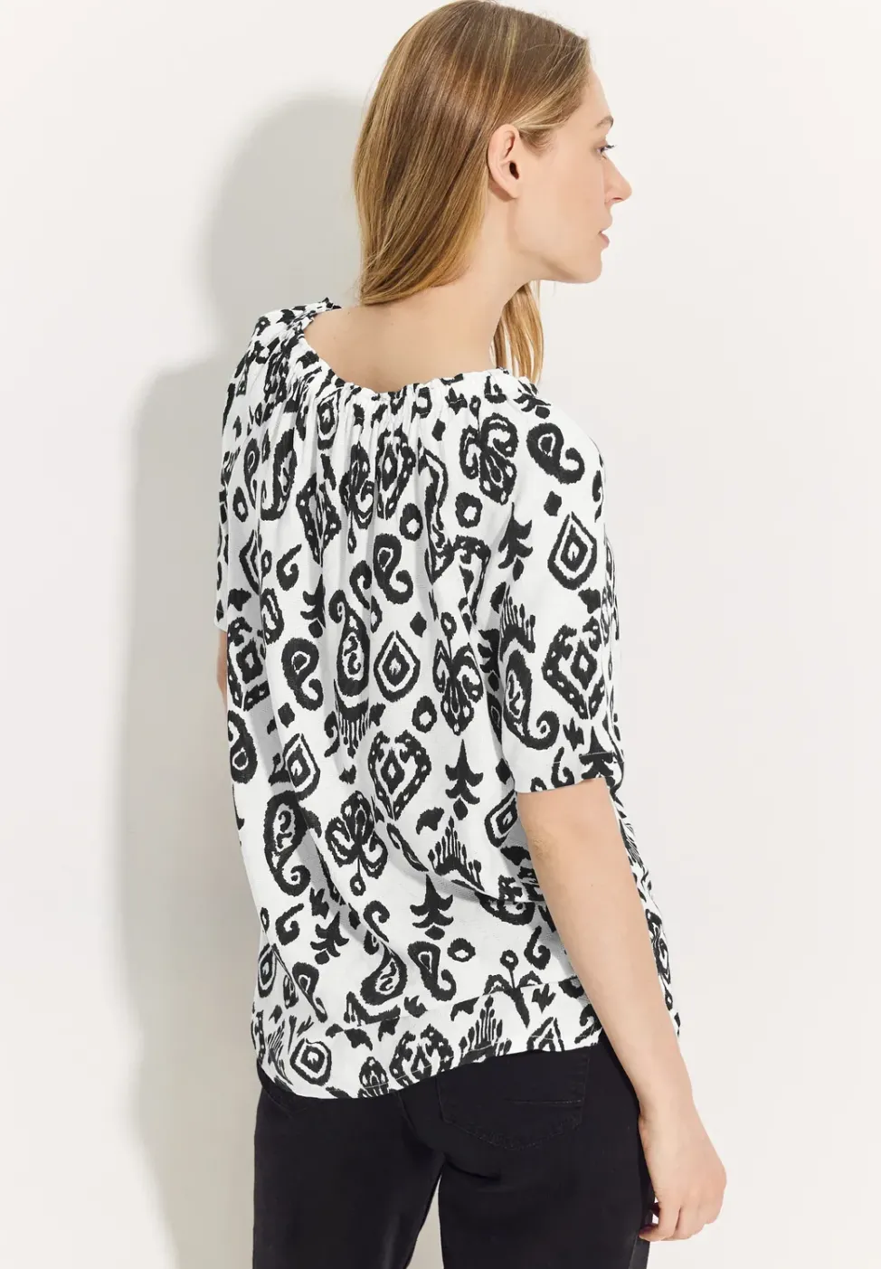 Print Carmen Bluse