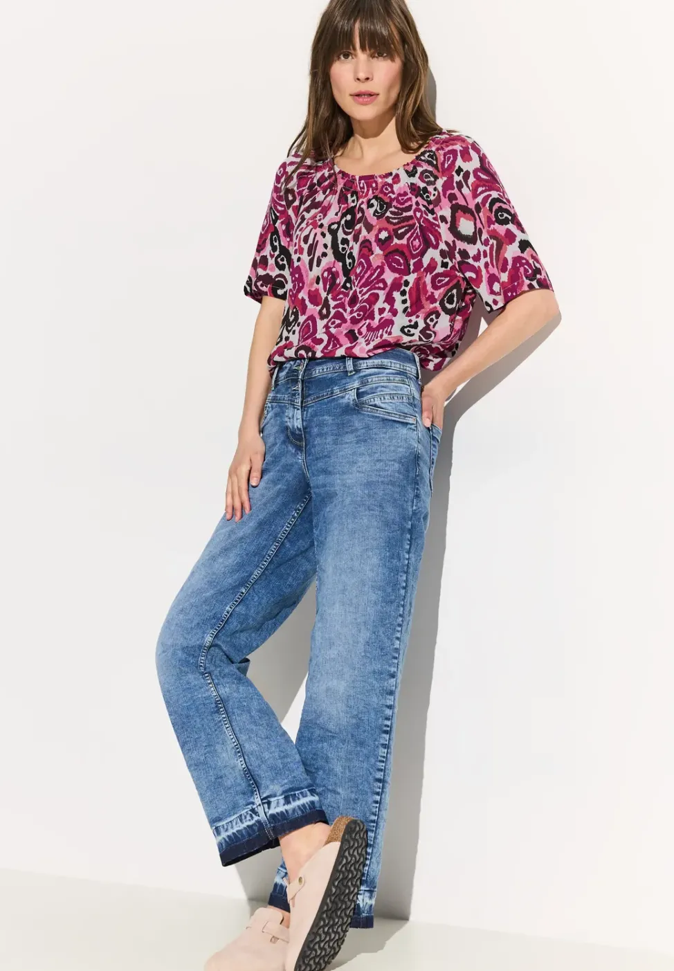 Print Carmen Bluse