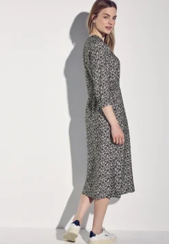 Print-Kleid mit Smock-Detail