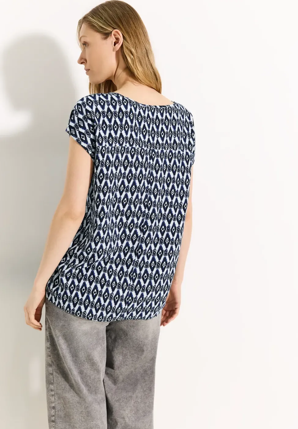 Print Knoten Bluse