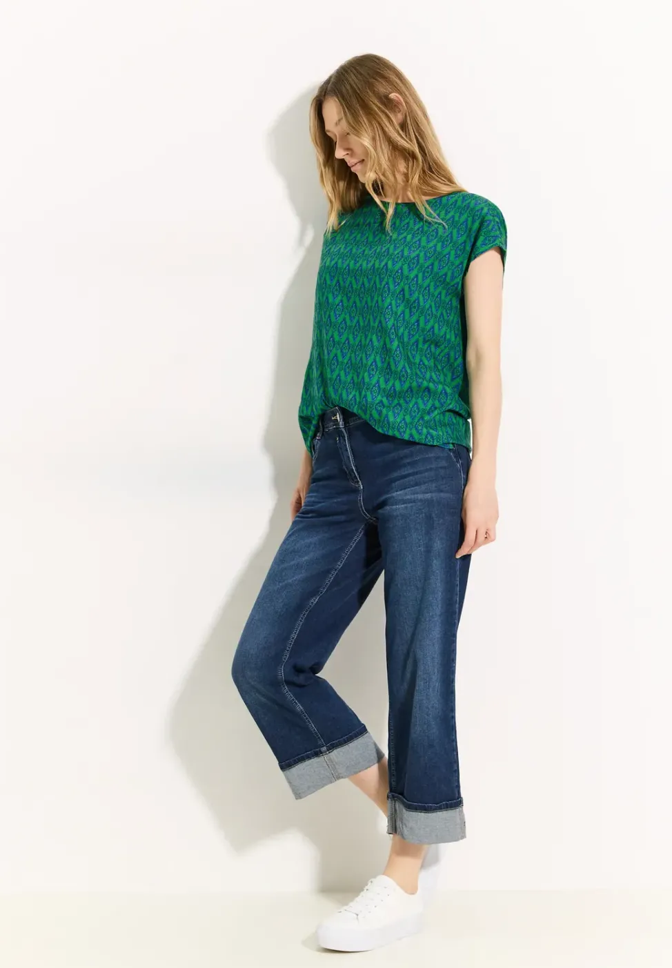 Print Knoten Bluse