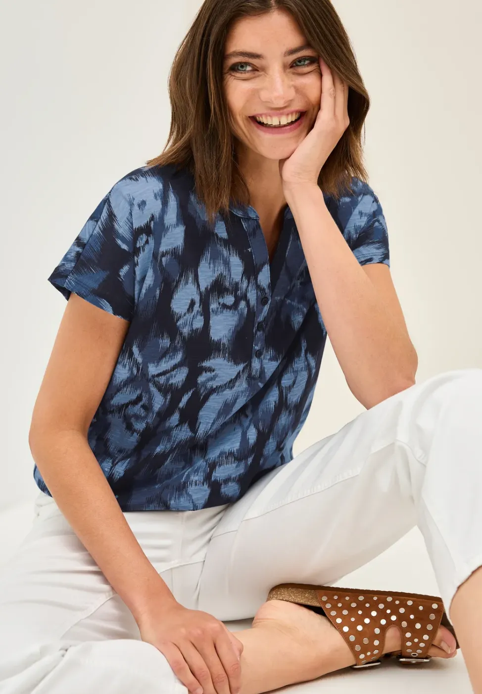 Print-Shirt im Tunika-Look