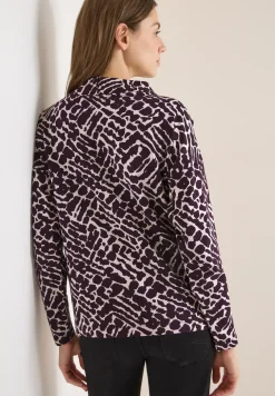 Print-Shirt mit Knopfdetails
