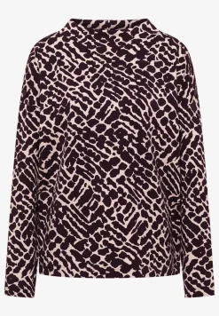 Print-Shirt mit Knopfdetails