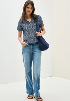 Print-Shirt im Tunika-Look