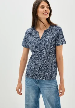 Print-Shirt im Tunika-Look