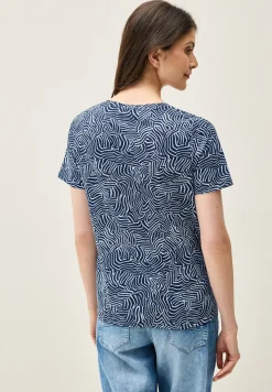 Print-Shirt im Tunika-Look