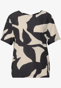 Print-Shirt mit Bänderdetail