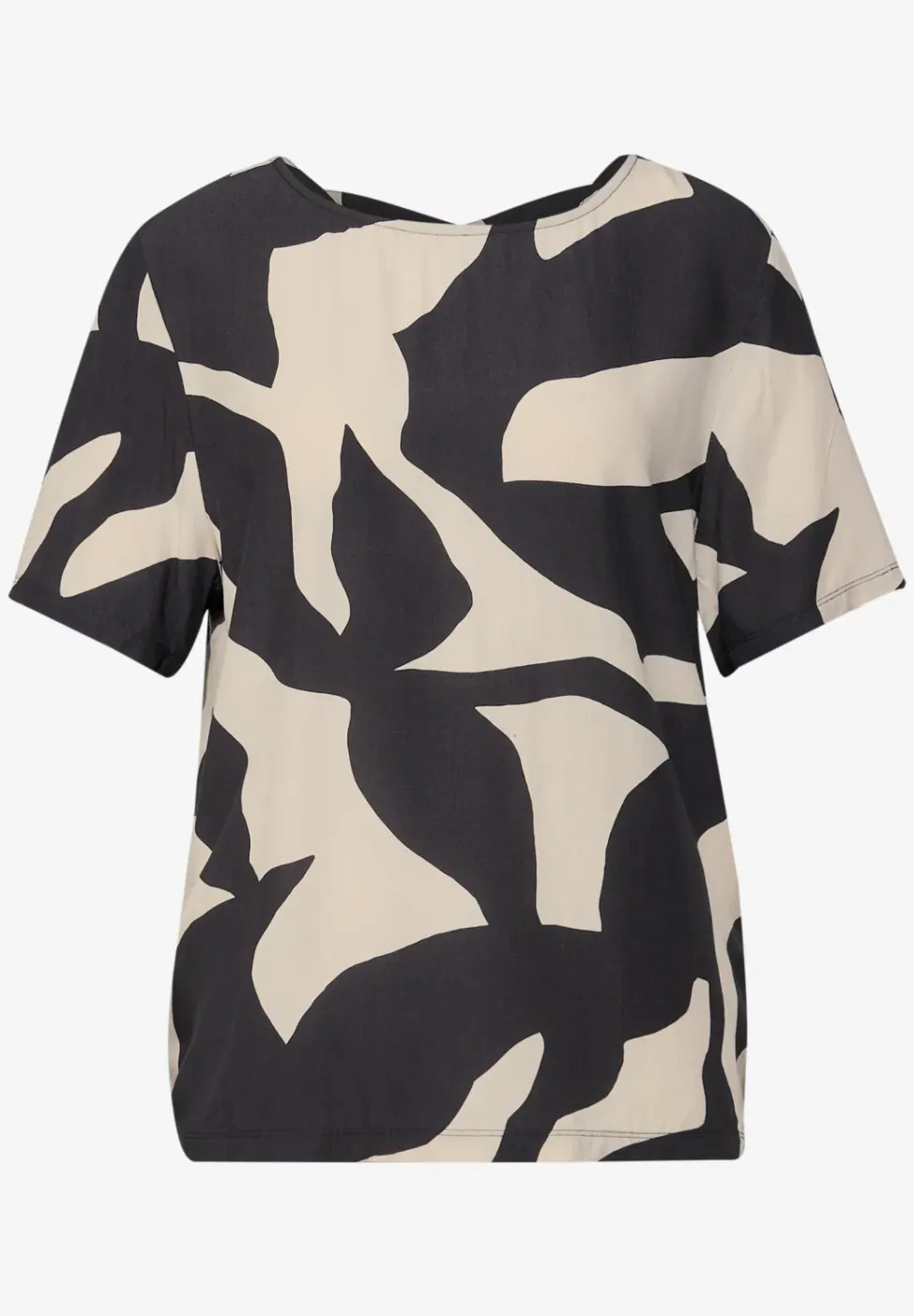 Print-Shirt mit Bänderdetail