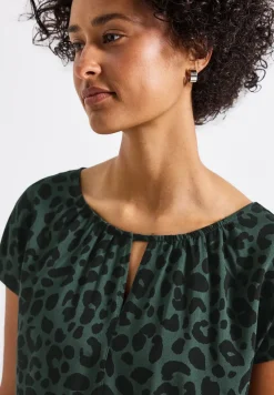 Print-Shirt mit Cut-Out