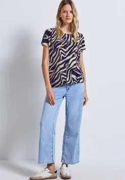 Print-Shirt mit Cut-Out