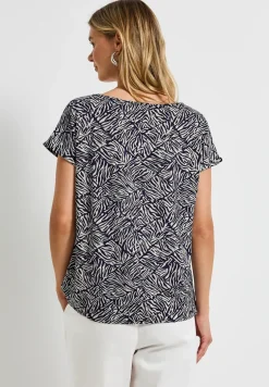 Print-Shirt mit Cut-Out