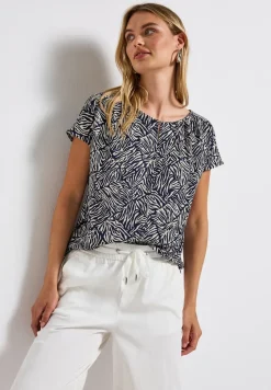 Print-Shirt mit Cut-Out
