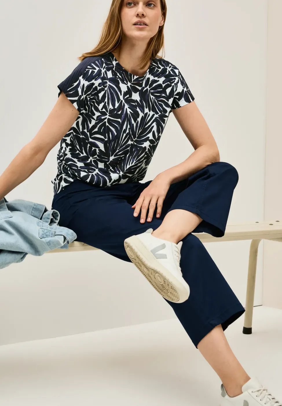 Print Shirt mit Details