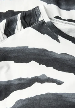 Print Shirt mit Raffung