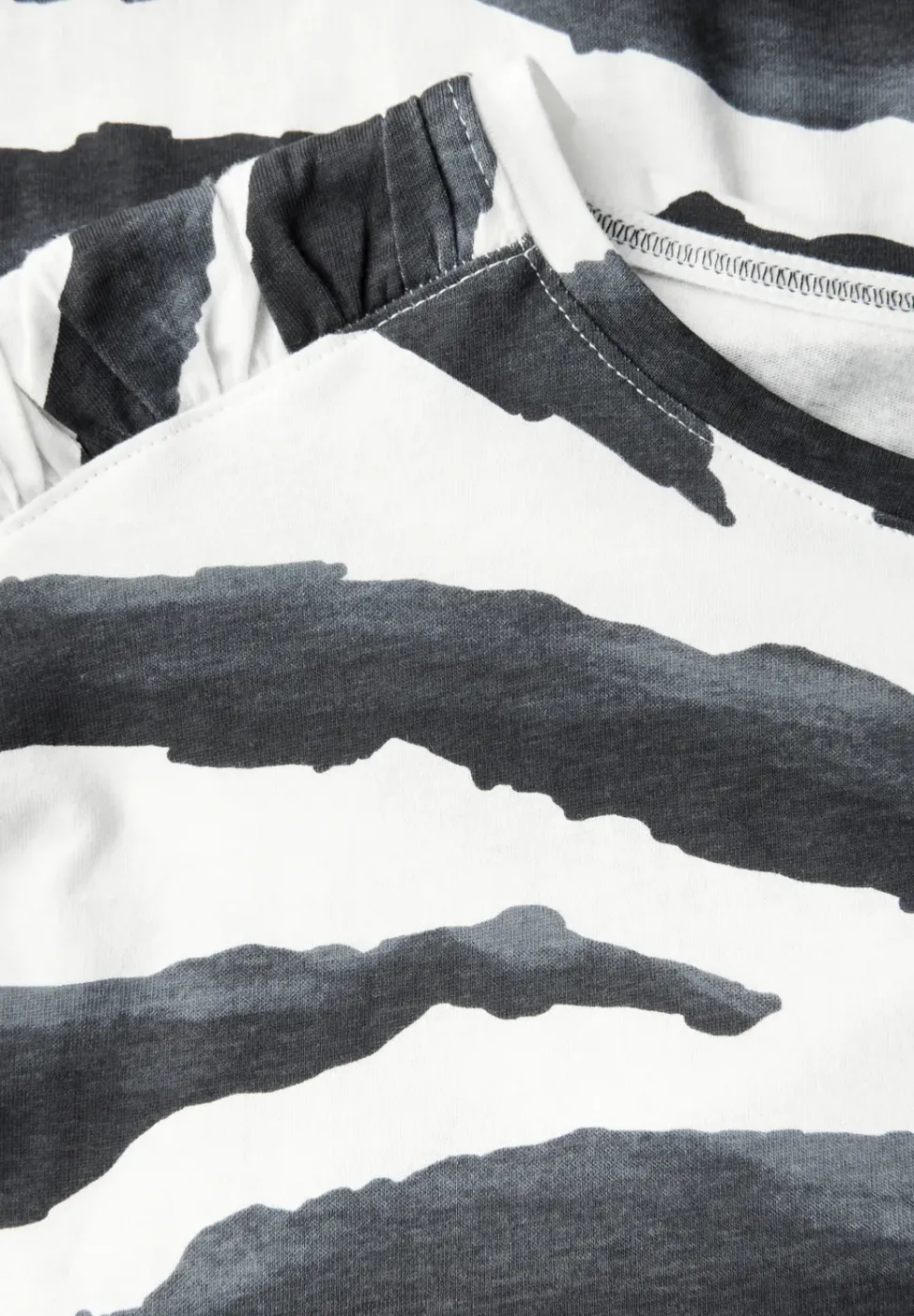 Print Shirt mit Raffung