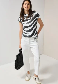 Print Shirt mit Raffung