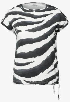 Print Shirt mit Raffung