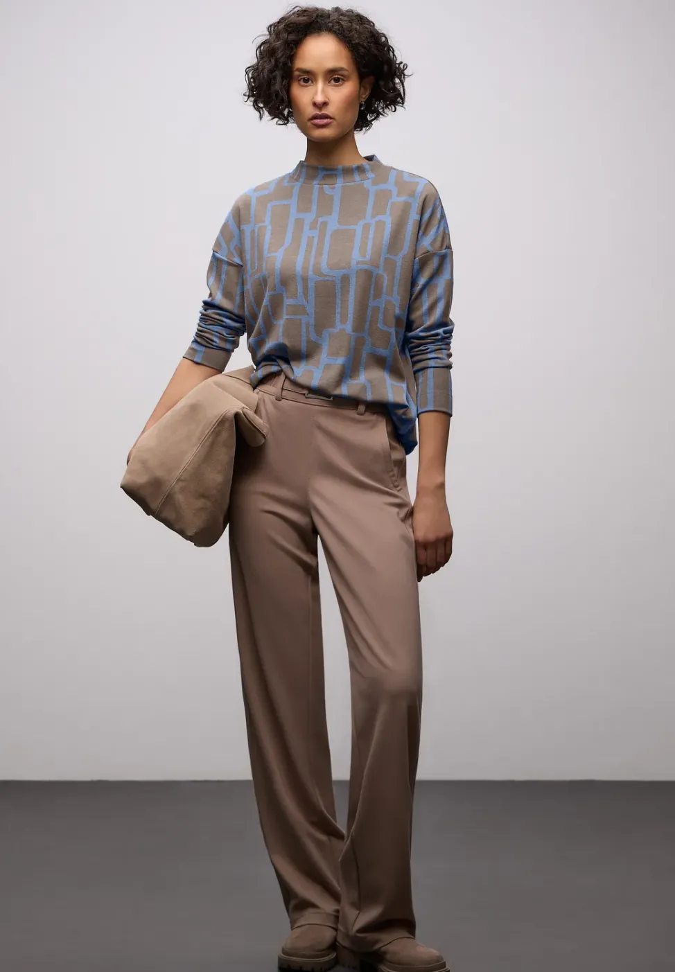 Print Shirt mit Tunnelzug