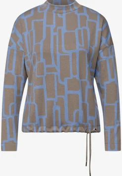 Print Shirt mit Tunnelzug