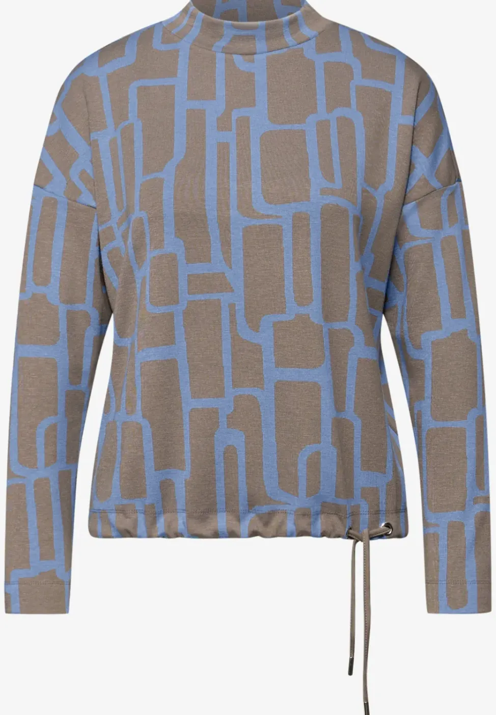 Print Shirt mit Tunnelzug