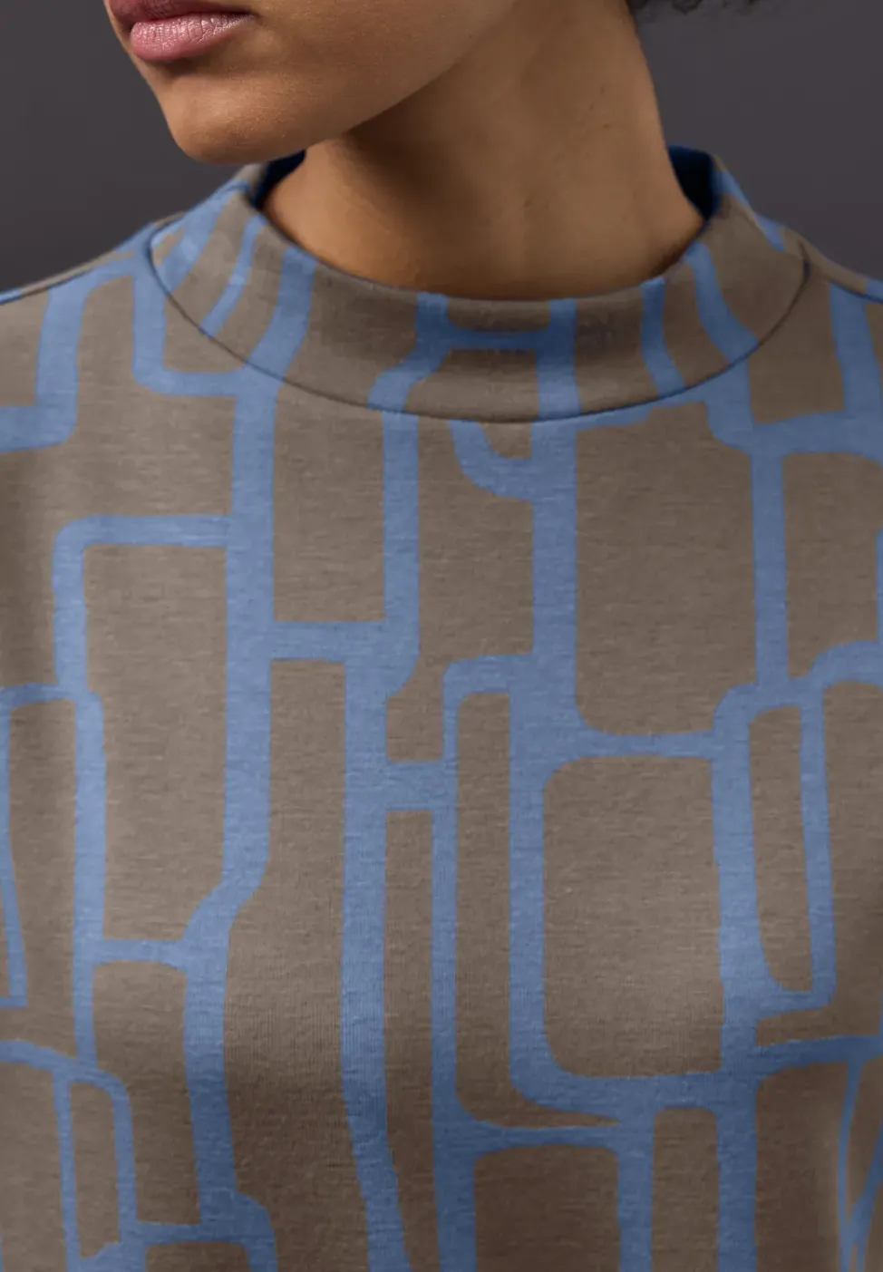Print Shirt mit Tunnelzug