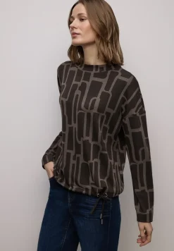 Print Shirt mit Tunnelzug