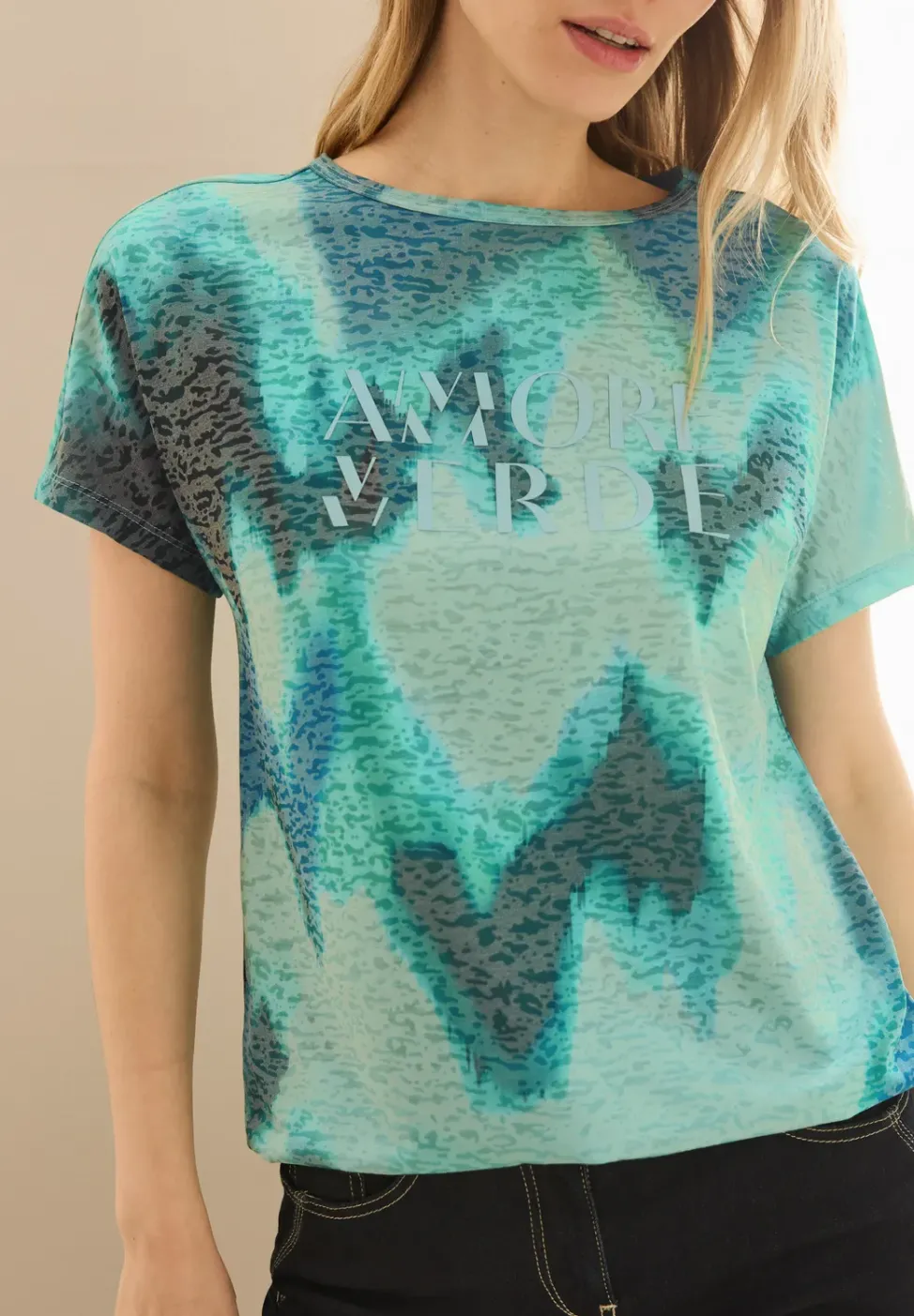 Print-Shirt mit Wording