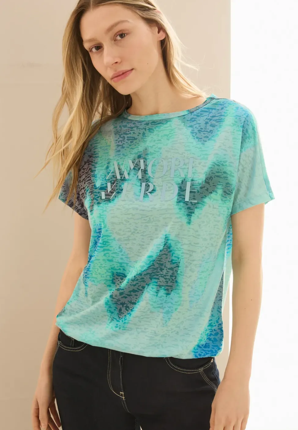 Print-Shirt mit Wording