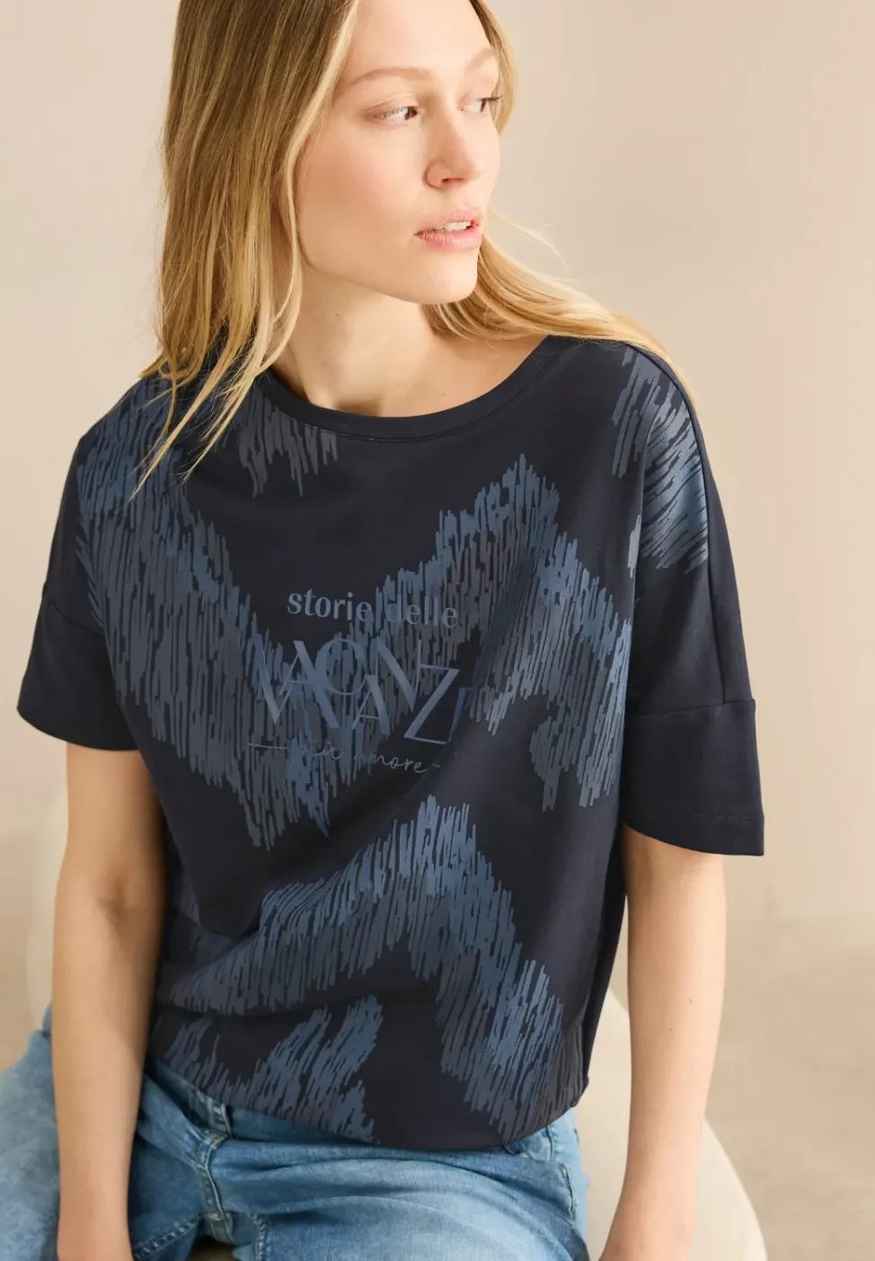Print-Shirt mit Wording
