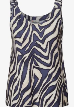 Print-Top mit Raffung