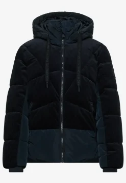 Puffer Jacke mit Cord-Mix