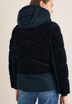 Puffer Jacke mit Cord-Mix